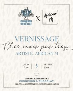 vernissage d'African M le jeudi 5 février 2026 chez chonchon et chocolat